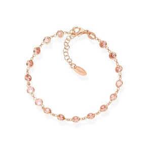 BRACCIALE DONNA ARGENTO ROSÈ GOCCE ROSA