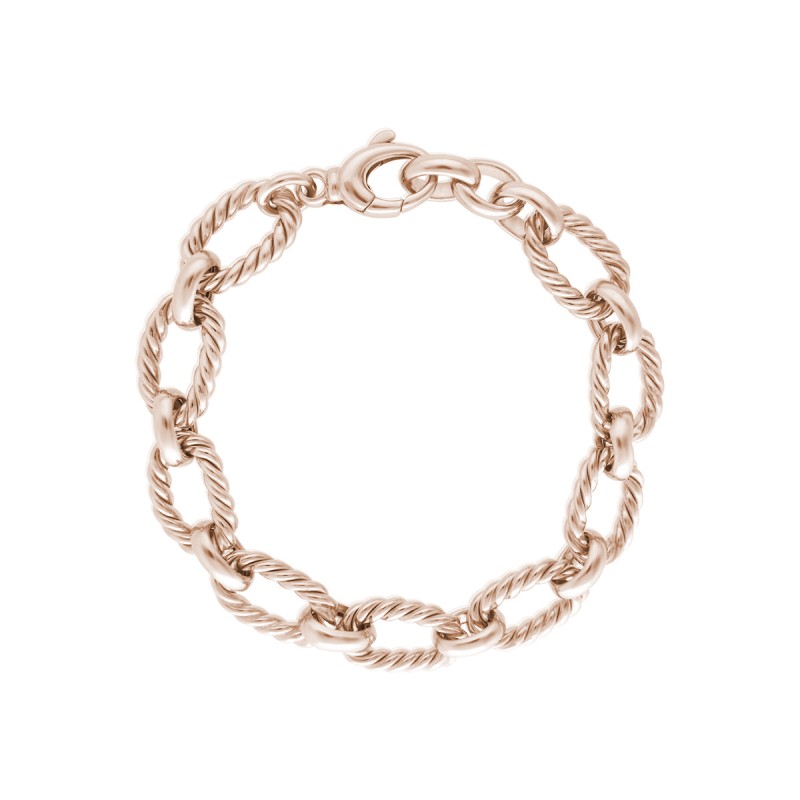 BRACCIALE DONNA ARGENTO ROSÈ MAGLIA TORCHON