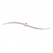 BRACCIALE BIMBO ARGENTO CORDINO ROSA ORSETTO