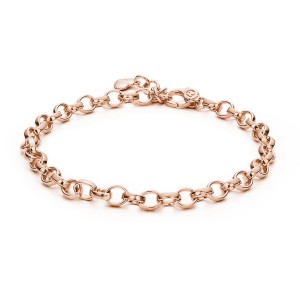 BRACCIALE DONNA ARGENTO ROSÈ CATENA FORZATINA