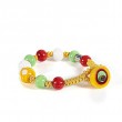 BRACCIALE BABY SFERE VETRO MURANO VERDE GIALLO