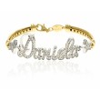 BRACCIALE SEMIRIGIDO DONNA ARGENTO CON NOME