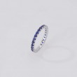 ANELLO DONNA ARGENTO RODIO VERA PIETRE BLU