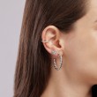 ORECCHINI EAR CUFF ARGENTO PIETRE BIANCHE